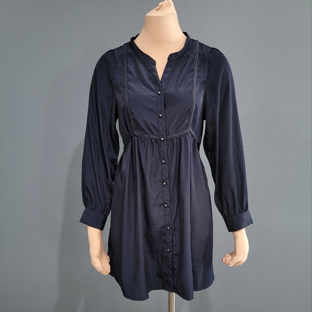 Lowrys Farm tie back button front dress L